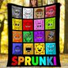 1pc SPRUNKI2 Theme Blanket - Digital Print, Polyester, Cozy for All Seasons, Perfect for Outdoor, Camping, and Travel