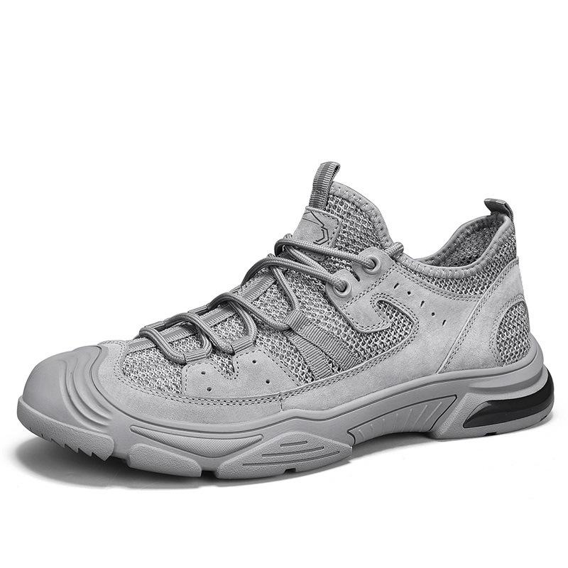 Mesh Shoes Men's 2025 Spring New Outdoor Hiking Mountaineering Travel Shoes Soft Sole Lightweight Breathable Casual Sports Shoes