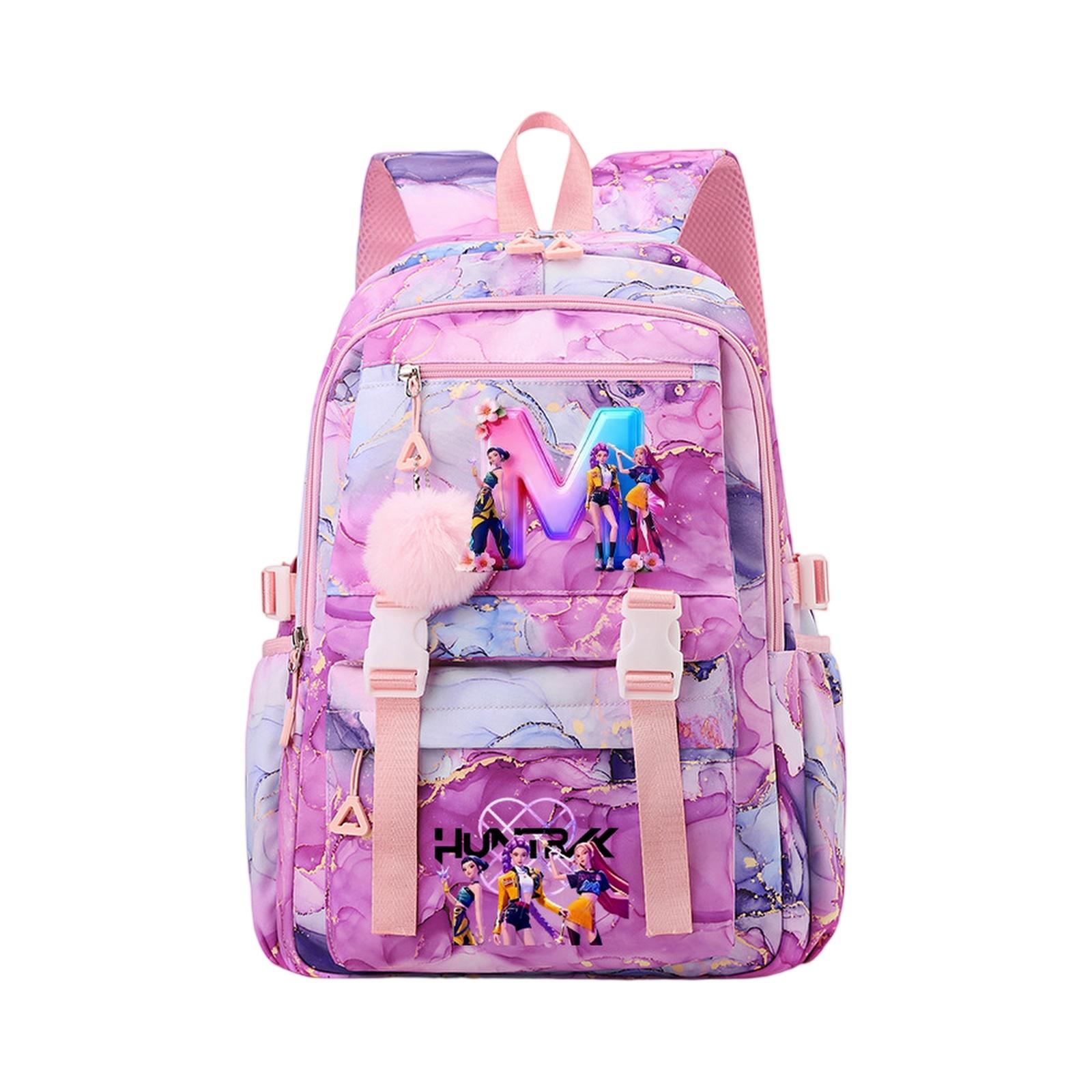 Children s Backpack Alphabet Series Student Anime Fashion Backpack One Size синий