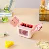 Yousheng Cute Lipstick Storage Box Small Makeup Case with Bowknot Lid Red Hearts 8 Slots Cosmetic Organizer for Lip Rouge Lip Balm Nail Polish