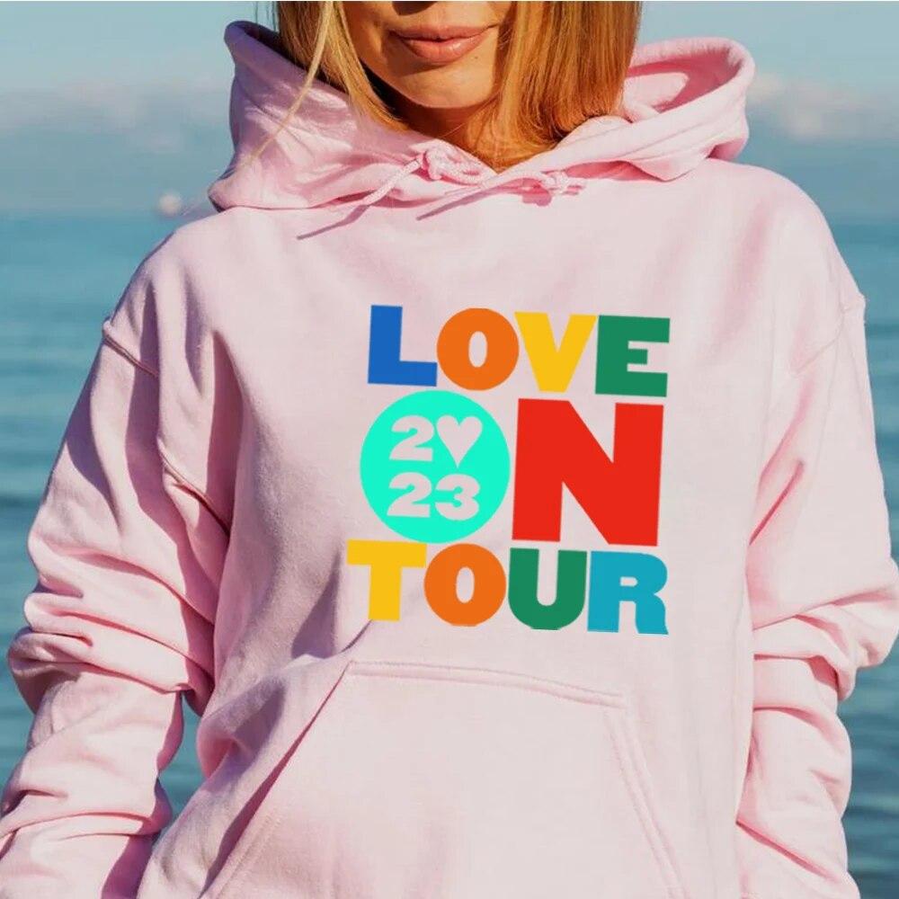 Love on Tour 2023 Moletom com capuz Moletom com capuz da moda HS Moletom com capuz Bíblia HS Love on Tour Moletom com capuz estético HS Concert Moletom casual unissex