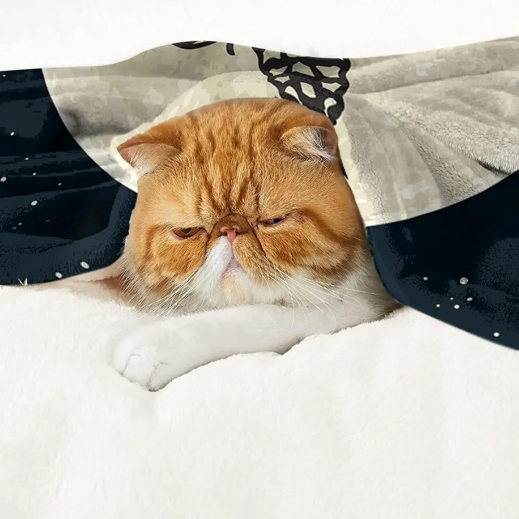 Black Skeleton Moth Cozy Flannel Blanket Animal Soft and Warm Lightweight Fleece Throw Blanket for Kids Boys Girls 30 ×