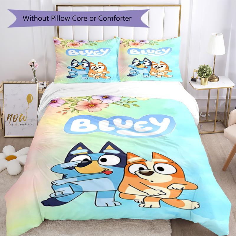 Bluey Quilt Cover Set Perfect for Bedrooms Machine Washable Christmas Gift