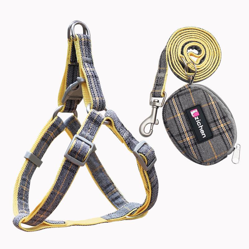 Pet Dog Chest and Back Traction Rope Y-shaped Chest Strap Vest Style Dog Walking Rope Teddy Bear Shiba Inu Vest Dog Rope Set