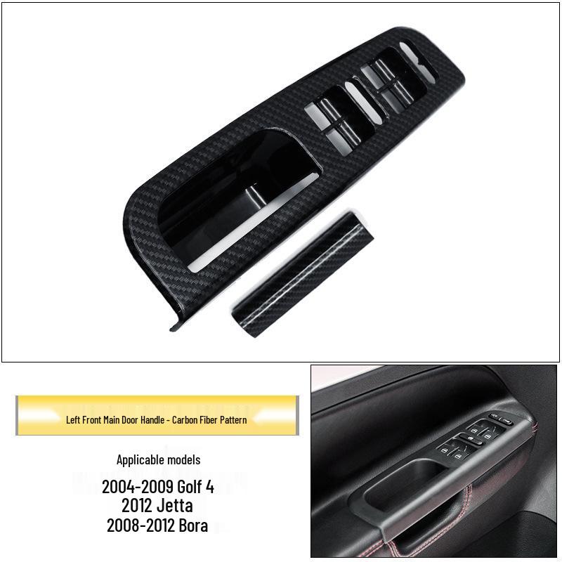 Kompatybilna wewnętrzna klamka i ramka przełącznika podłokietnika do 4-drzwiowego Volkswagena Golfa, Jetty, Bory