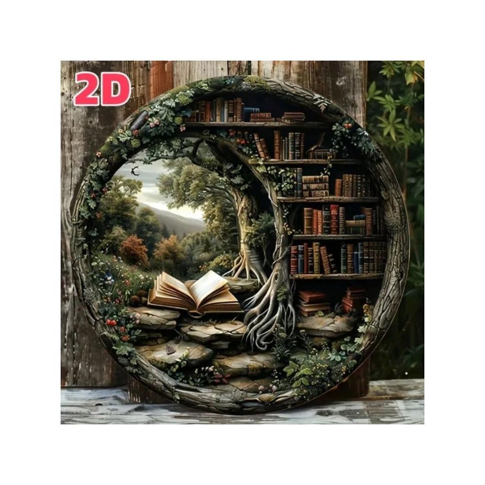 Psychedelic Forest Mystical Metal Wall Art Home Decor Tin Sign