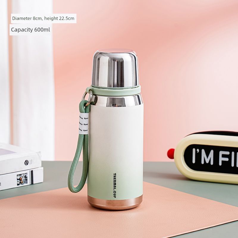 Large-Capacity Thermos Cup for Women, High-Looking 2023 New Model for Male Students, Portable Tea Brewing Cup, 316 Stainless Steel Water Cup