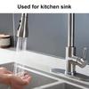 Faucet Spray Head G1/2 Brushed Silver 3 Functions Pull Down Sprayer Nozzle For Kitchen02 Type