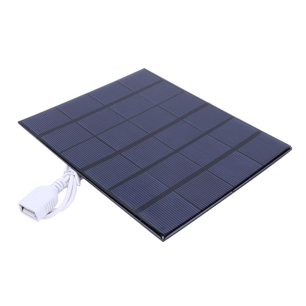 USB Solar Power Bank DIY 5W 6V Solar Panel Charger Monocrystalline Power Emergency Panels for Mobile Phone/3-5V Battery Charging