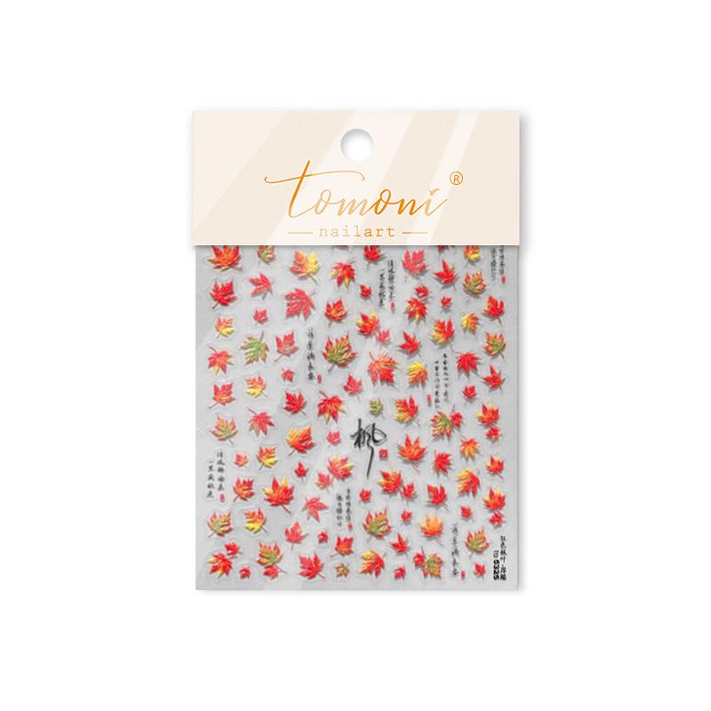 

Томони 3D Тисненые Наклейки для Ногтей: Милый зимний свитер для детей