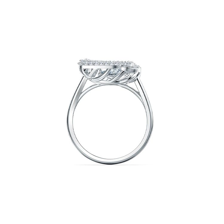 Swarovski Dancing Swan Crystal Inlaid Ring Women Rings White 5534842+5520712+5534843