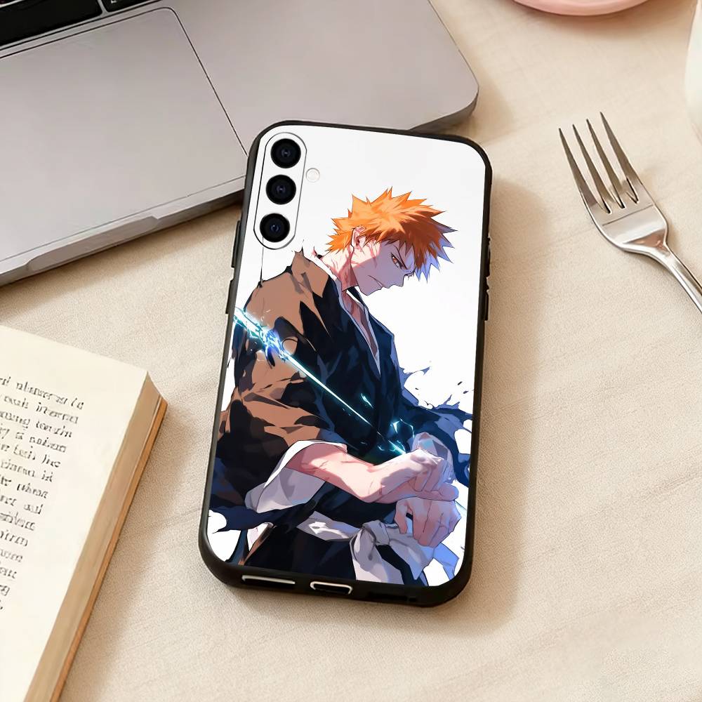 B-Bleachs K-Kurosaki-i Ichigo Phone Case Black Silicone Soft For Samsung Galaxy A73,A72,A71,A70,A53,A52,A51