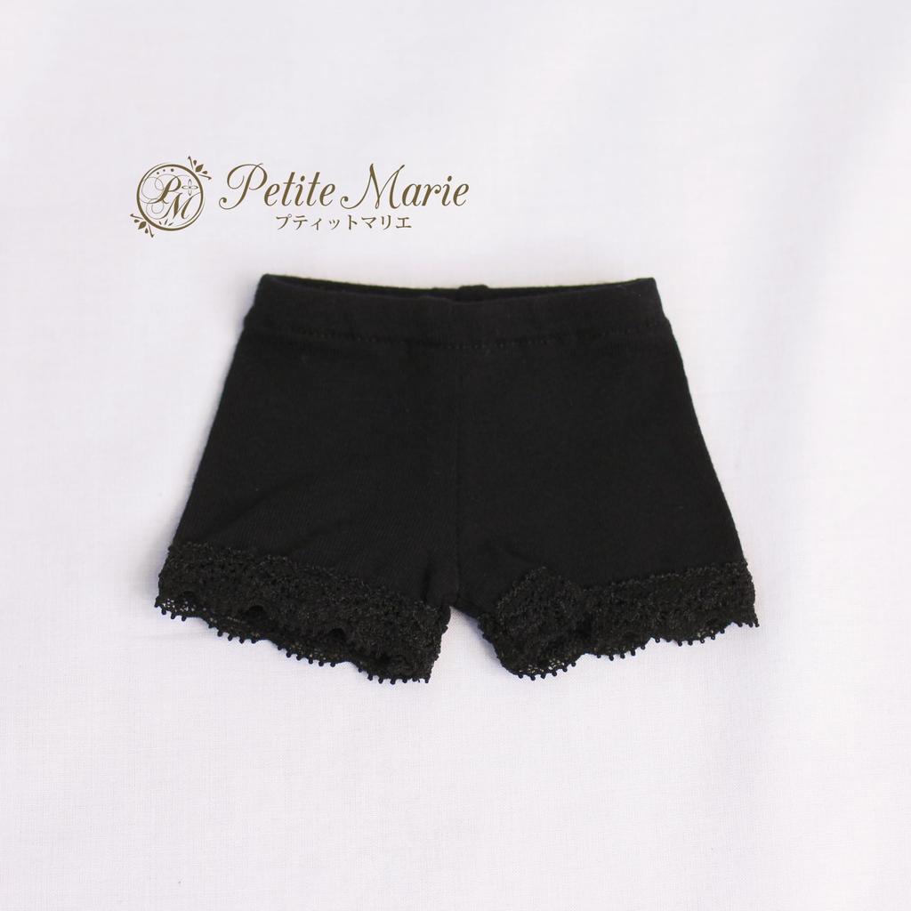 [Petite Marie] 13 MDD Compatible 14 Length Leggings with Lace, Black, Spats, Fitness Pants, Daily Pants, Casual Pants, 40cm Doll, BJD Doll Clothes