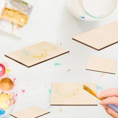 5pcs Natural Unfinished Wood Sheets 10x15cm Blank Wooden Board for DIY Crafts Art Painting Projects