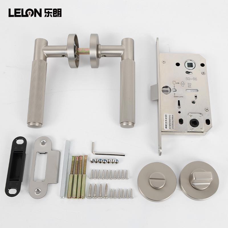 Zinc Alloy Split Handle Lock for Home, Hotel, and Bathroom Doors