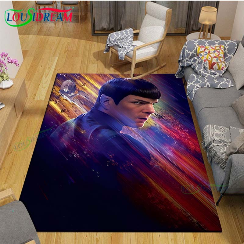 Fashion Famous Films S-Star-T-Trek Carpet Living Room Bedroom Bedside Mat Fashion Floor Mat Area Rug Door Mat Bedroom Decoration