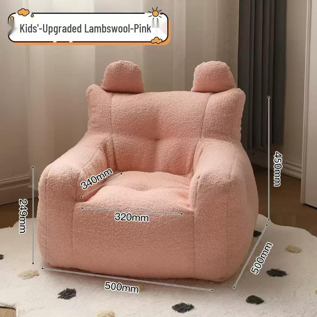 Cartoon Princess Toddler Sofa – Soft, Anti-Fall Floor Seating with Backrest