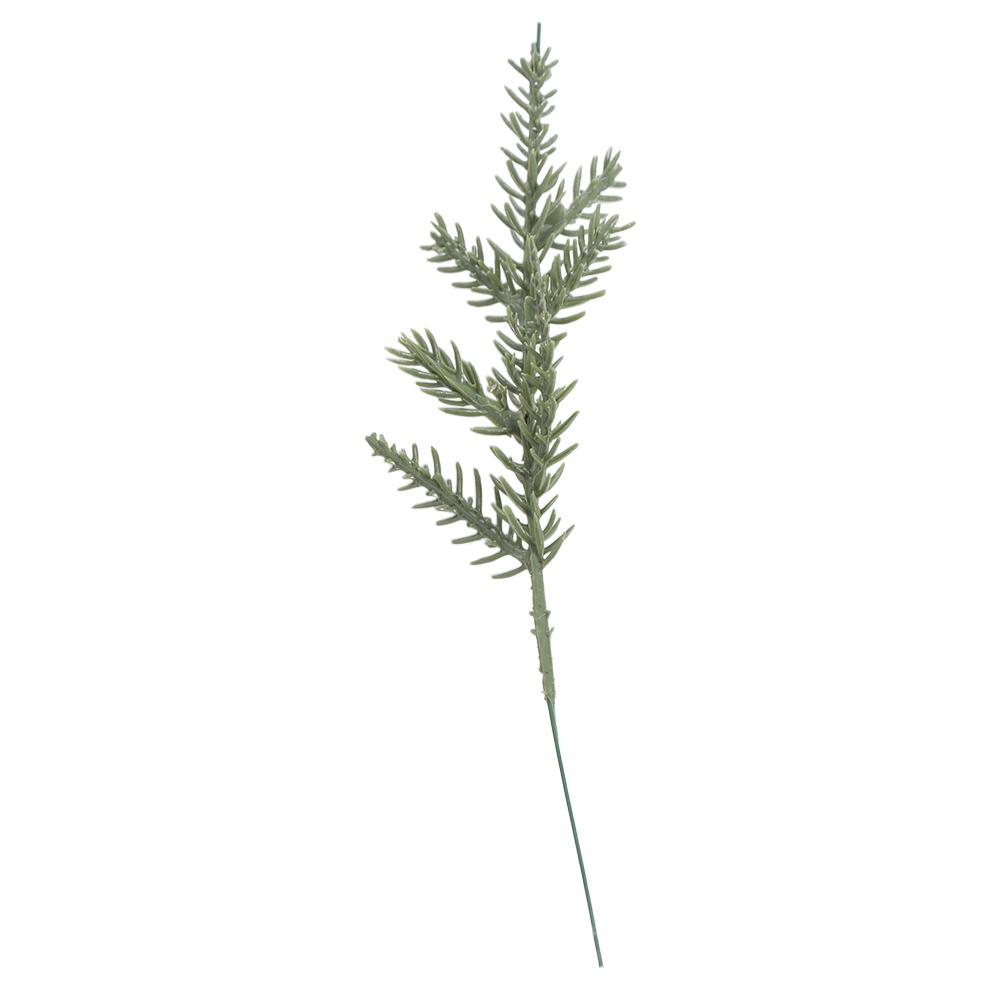 50Pcs Green Artificial Pine Branches 7 Forked Garlands Accessories  Christmas Party