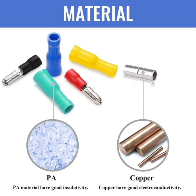 120Pcs/set Wire Connectors Set Convenient & Efficient Wire Connection Set Wire Terminals Set Cable Lugs Round for Car