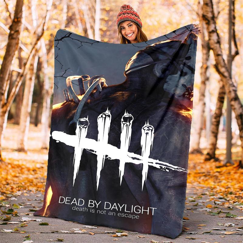 Dead by Daylight Flannel Blanket Soft Warm All-Season Throw, Design for Camping, Car Travel, Hiking Sofa, Bed, Office Perfect Gift for Parties