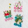 Handmade Pressed Flower Bookmark and Epoxy Sticker Pack with Real Leaf and Plant Specimens for DIY Face Makeup.
