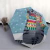 1pc Winter Cat Automatic Open/Close Umbrella with One-Touch Button, Compact Folding Canopy, Sturdy 8-Rib Windproof Design S28