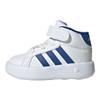 adidas Grand Court Synthetic Leather Fashion Comfortable Durable Mid-Top Walking Shoes Baby Shoes White JR2579