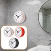 Bathroom Shower Clock Round Wall Hanging,Home Decor with Suction Cup Water Resistant for