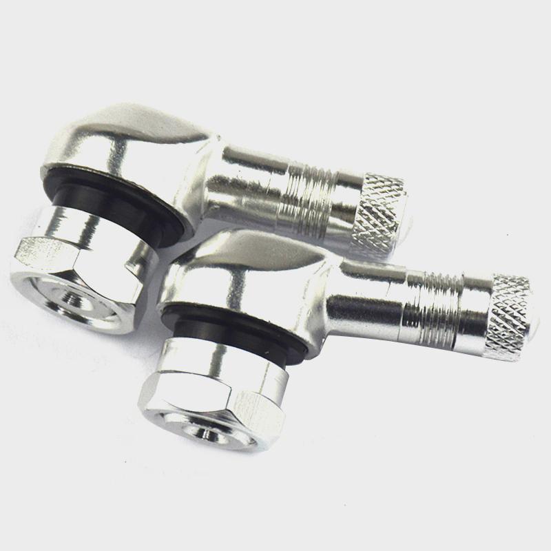 2PCS Electric Vehicle Modified Tire Aluminum Alloy Valve Motorcycle Wheel Hub Valve Anti-leakage Right-angle Valve Nozzle
