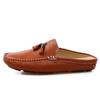 Men's Muller Genuine Leather Shoes Half Slippers Slip On Flat Shoes
