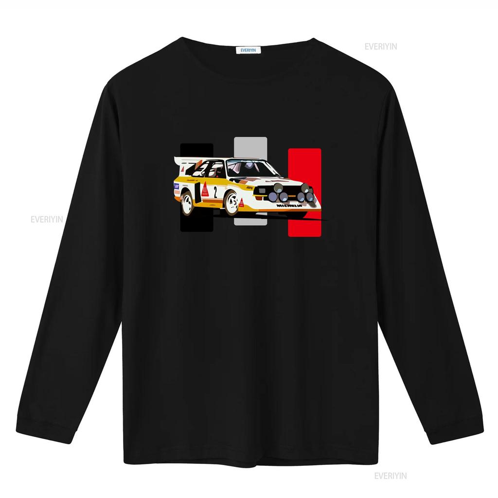 Klassisches Sport quattro S1 E2 Rallye Rennwagen Design T-Shirt für Motorsport-Enthusiasten vintage gewaschen stilvoll