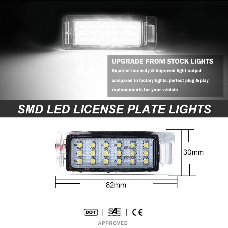 2x LED Licence Number Plate Light for OPEL VAUXHALL MOKKA X Insignia Sports Tourer Cadillac GMC Chevrolet Cruze Camaro Corvette License Plate Lights