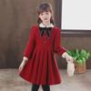 Long-Sleeve Bow Autumn Dress for Girls - Stylish Princess Design