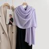Cotton and linen scarf, fashion, literary style, solid color, linen scarf, women's air-conditioned room, shawl, and sunscreen silk scarf outside.