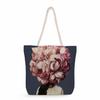 Flower Woman Print Thick Rope Single-shoulder Beach Bag 7213