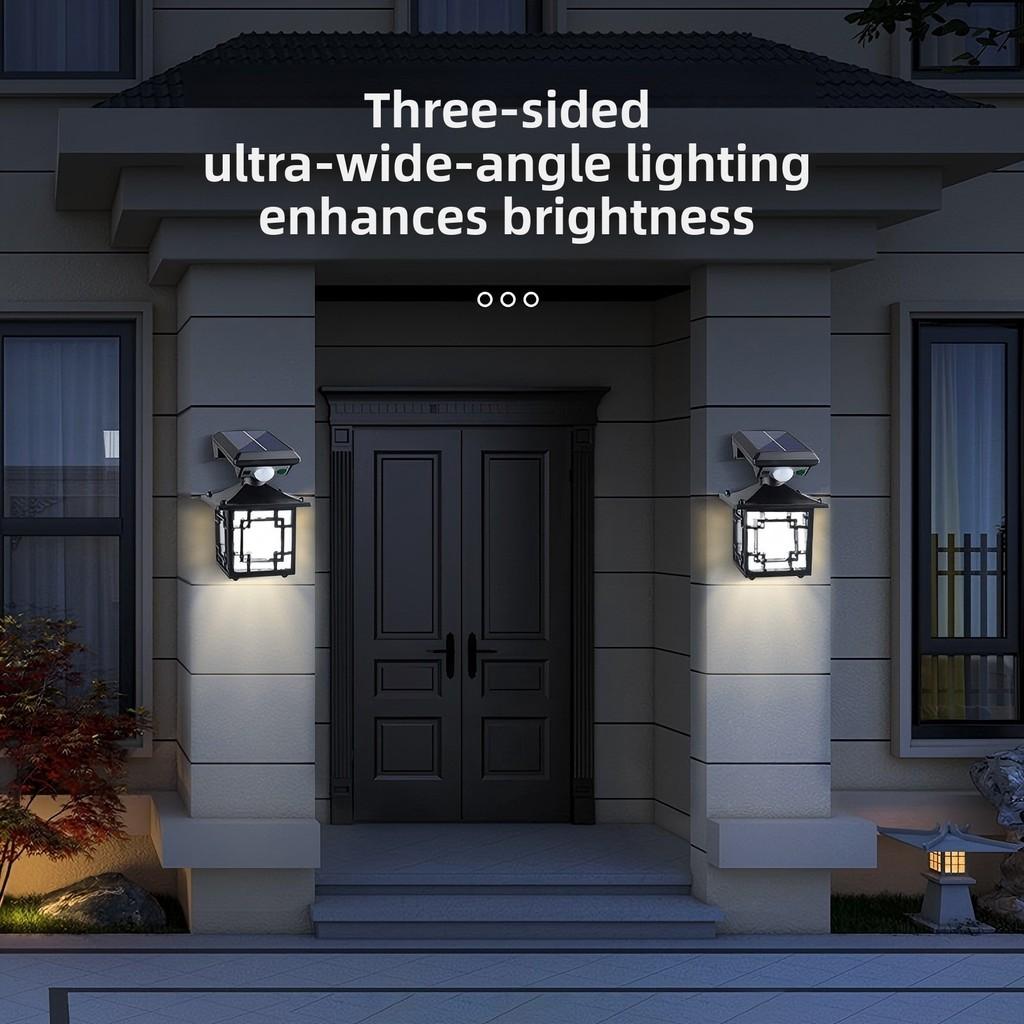 Solar Outdoor Light Split Type Motion Sensor Wall Lamp Yard Garden Waterproof