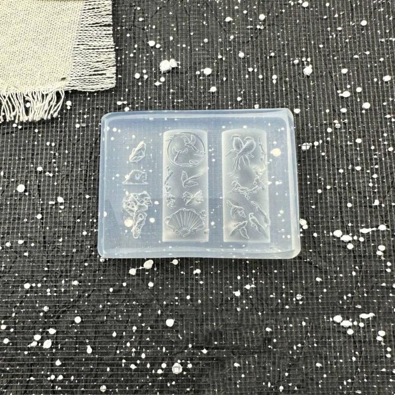 Reusable Nail Charm Silicone Mold For Chinese Emboss 3D Nail Art Creations And Creative Nail Embellishments