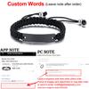 Bracelets Vnox pour Hommes avec Personnalisation Nom Personnalisé Date Initiales Citation Gravure Cordon Ajustable Bijoux Unisexe