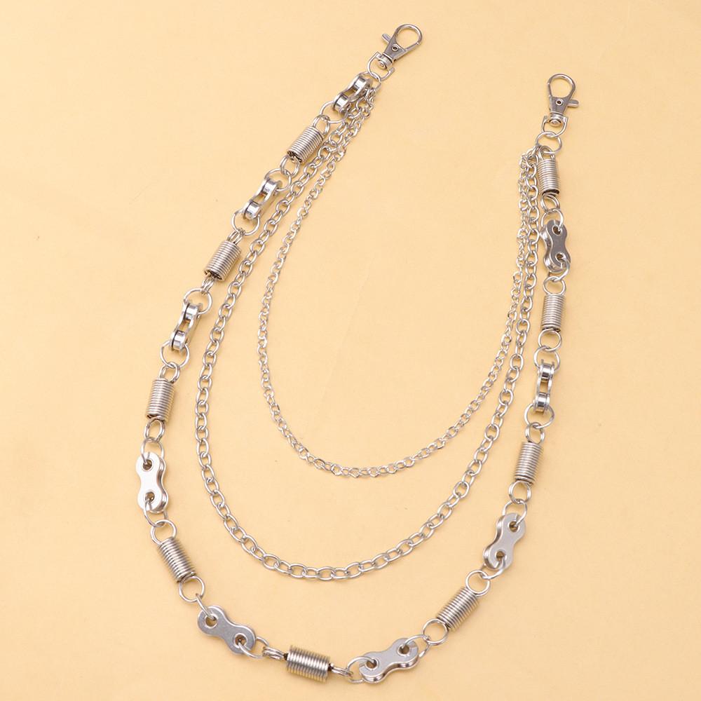 Hip Hop Metal Waist Chain For Men Women Streetwear With Lobster Clasp 50cm
