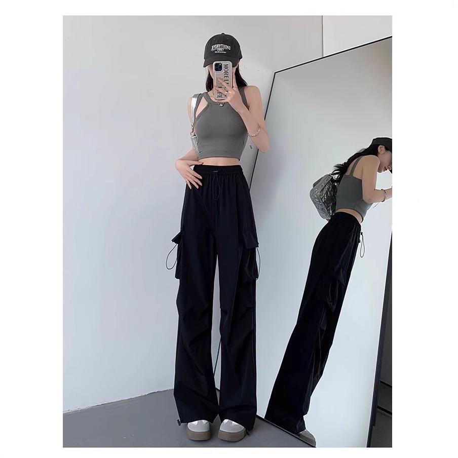 Pantalon d'été pour femme à séchage rapide à jambes larges - Grande taille, Coupe ample, Longueur au sol