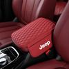 1 Stück Leder Auto Mittelkonsole Auto Armlehnenkissen mit Stauraum Autostyling Für Jeep Renegade Wrangler Grand Cherokee Compass Patriot Commander Willys