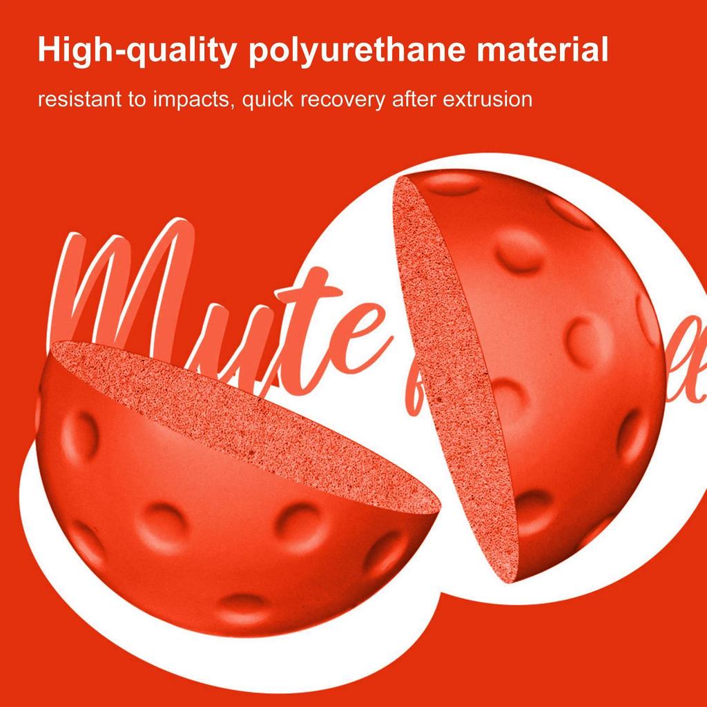 3PCS Silent Pickleballs for Indoor Practice, 74mm Quiet Training Balls for Drills, Soft Hollow Balls, Noise Reduced Pickleball