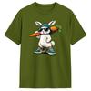 Funny Easter Bunny with Carrot Rabbit T Shirts for Unisex 100 Cotton Funny TShirt O Neck  Tees Short Sleeve Clothes Summer