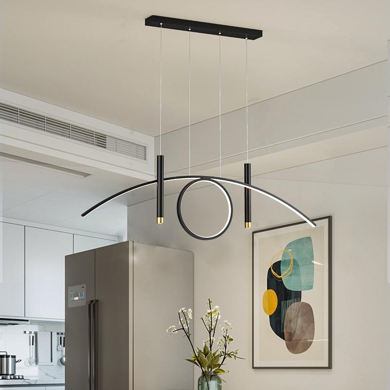 Modern Minimalist Dining Room Chandelier Nordic Long Style Household Pendant Light For The Kitchen Light Creative Design Led