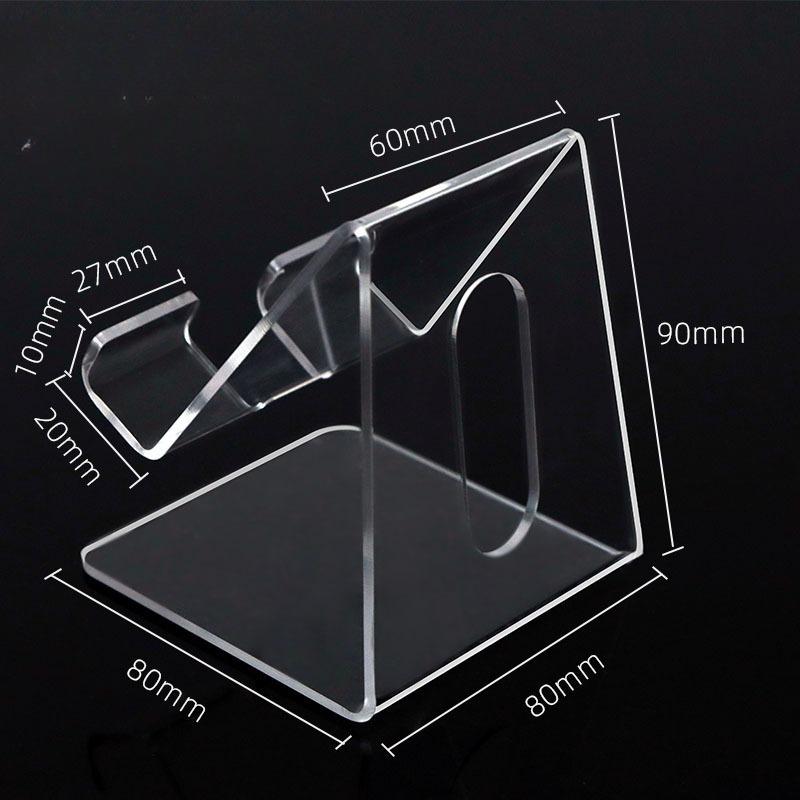 Support d'affichage de comptoir pour téléphone portable Support de bureau multi-formes pour affichage de console de jeu Plusieurs options pour des présentoirs en acrylique à haute transparence