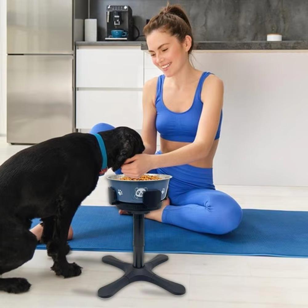 Removable Dog Food Bowl Stand Adjustable Height Angle Pet Bowl Lifting Rack  Pet