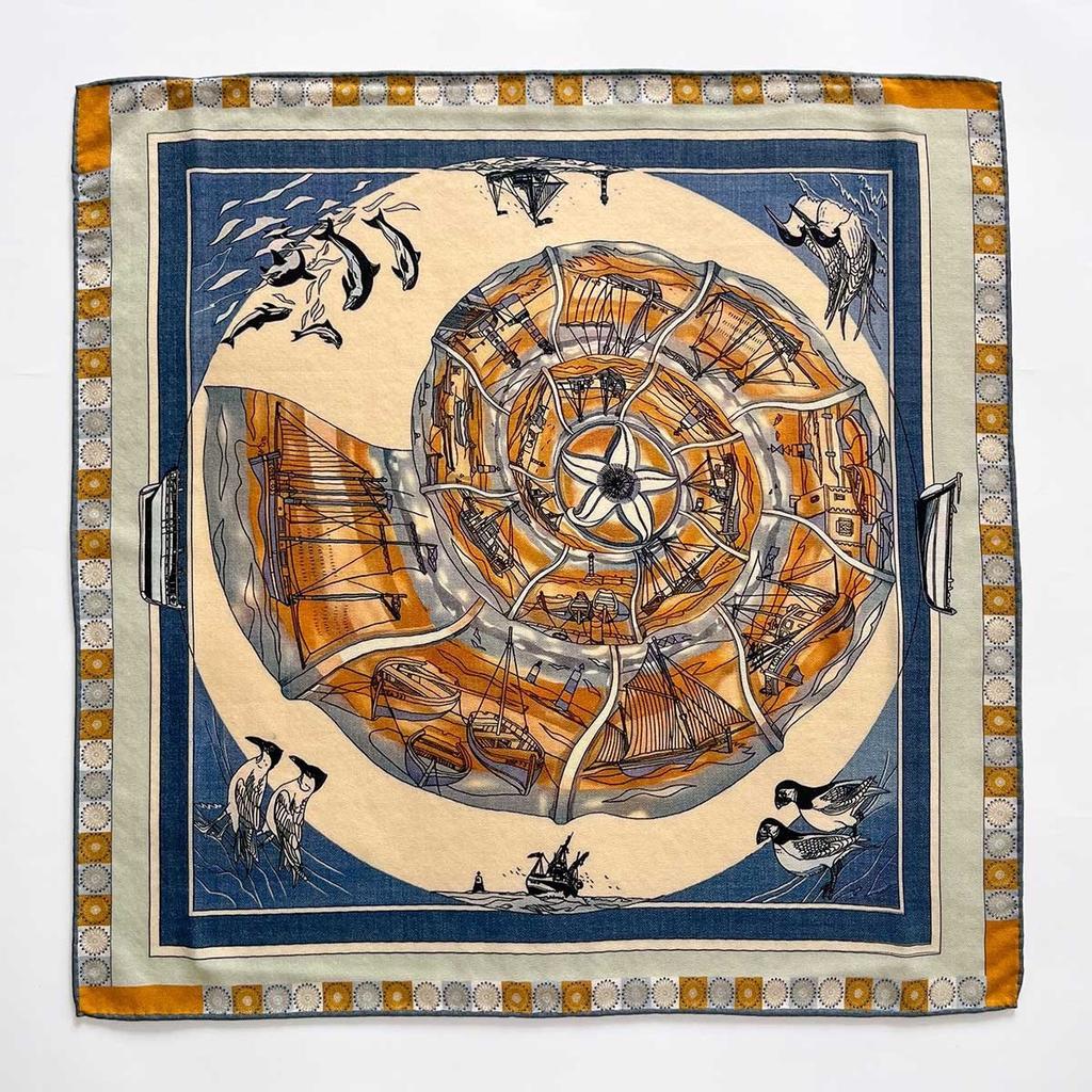 18% Silk 82% Wool Scarf Women Pashmina Double sided Foulard Female Bandana Twill Scarves Hijab Shawl Wraps Square Headkerchief