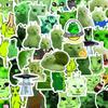 78pcs Funny Alien Cat Meme Stickers Green Alien Decals For Phone Laptop Suitcase Notebook Skateboard Zip Zap Alien Cat Stickers