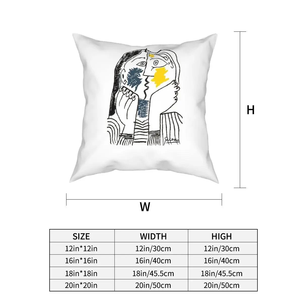 

Пабло Пикассо Поцелуй 979 Художественное произведение Наволочка для декоративной подушки из полиэстера Креативные наволочки для подушек 66x66cm