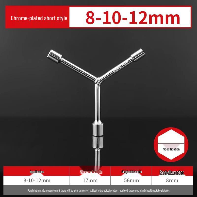 

Three-Way Triangular Socket Wrench with Extended Hex Multi-Head for Auto Repair